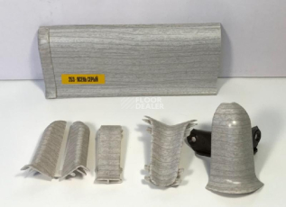 Плинтус Ideal Comfort 55mm Ясень серый 253 фото 1 | FLOORDEALER